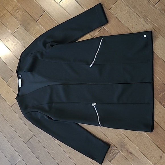 Point Zero Black Long Cardigan Blazer size Medium - Picture 1 of 6